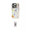 ieg™ iPhone 16 Pro Max Kılıf Kozmos Doku - Siyah Bilvis 3D Cam Ekran Koruyucu