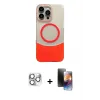 ieg™ iPhone 16 Pro Max Kılıf Kozmos Form Özel Seri - Siyah 3D Antistatik Mat Seramik Nano Ekran Koruyucu + Pers Alüminyum Kamera Lens - GS