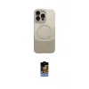 ieg™ iPhone 16 Pro Max Kılıf Kozmos Form Özel Seri - Siyah Buffer Hayalet Cam Ekran Koruyucu