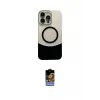 ieg™ iPhone 16 Pro Max Kılıf Kozmos Form Özel Seri - Siyah Buffer Hayalet Cam Ekran Koruyucu