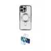 ieg™ iPhone 16 Pro Max Kılıf Nova Işık Özel Seri - Siyah 3D Antistatik Cam Ekran Koruyucu