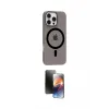 ieg™ iPhone 16 Pro Max Kılıf Pusula Form Özel Seri - Siyah 3D Antistatik Mat Seramik Nano Ekran Koruyucu