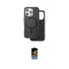 ieg™ iPhone 16 Pro Max Kılıf Pusula Işık Koleksiyonu - Siyah Buffer Hayalet Cam Ekran Koruyucu