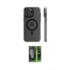 ieg™ iPhone 16 Pro Max Kılıf Pusula Minimal Koleksiyonu - Şeffaf 360 Full Body Arka Koruyucu