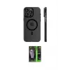 ieg™ iPhone 16 Pro Max Kılıf Pusula Minimal Koleksiyonu - Şeffaf 360 Full Body Arka Koruyucu