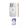 ieg™ iPhone 16 Pro Max Kılıf Pusula Minimal Koleksiyonu - Siyah Bilvis 5in1 3D Magic Cam Ekran Koruyucu