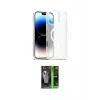 ieg™ iPhone 16 Pro Max Kılıf Siluet Minimal Prime - Şeffaf 360 Full Body Arka Koruyucu