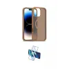 ieg™ iPhone 16 Pro Max Kılıf Siluet Minimal Prime - Siyah 3D Antistatik Cam Ekran Koruyucu
