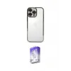 ieg™ iPhone 16 Pro Max Kılıf Vadi Minimal - Siyah Bilvis 5in1 3D Magic Cam Ekran Koruyucu