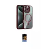 ieg™ iPhone 16 Pro Max Kılıf Yadigar Asil Koleksiyonu - Siyah Buffer Hayalet Cam Ekran Koruyucu