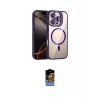 ieg™ iPhone 16 Pro Max Kılıf Yadigar Asil Koleksiyonu - Siyah Buffer Hayalet Cam Ekran Koruyucu