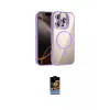ieg™ iPhone 16 Pro Max Kılıf Yadigar Asil Koleksiyonu - Siyah Buffer Hayalet Cam Ekran Koruyucu