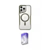 ieg™ iPhone 16 Pro Max Kılıf Yadigar Klasik Özel Seri - Siyah Bilvis 5in1 3D Magic Cam Ekran Koruyucu