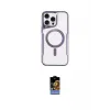 ieg™ iPhone 16 Pro Max Kılıf Yadigar Klasik Özel Seri - Siyah Buffer Hayalet Cam Ekran Koruyucu