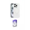 ieg™ iPhone 16 Pro Max Kılıf Yankı Form Serisi - Siyah Bilvis 5in1 3D Magic Cam Ekran Koruyucu