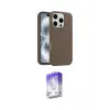 ieg™ iPhone 16 Pro Max Kılıf Yankı Form Serisi - Siyah Bilvis 5in1 3D Magic Cam Ekran Koruyucu