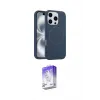 ieg™ iPhone 16 Pro Max Kılıf Yankı Form Serisi - Siyah Bilvis 5in1 3D Magic Cam Ekran Koruyucu