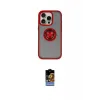 ieg™ iPhone 16 Pro Max Kılıf Yörünge Çizgi - Siyah Buffer Hayalet Cam Ekran Koruyucu