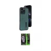 ieg™ iPhone 16 Pro Max Kılıf Yörünge Işık Serisi - Şeffaf 360 Full Body Arka Koruyucu