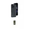 ieg™ iPhone 16 Pro Max Kılıf Yörünge Işık Serisi - Siyah Joko Magic 5D Hayalet Cam