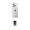 ieg™ iPhone 16 Pro Max Kılıf Yörünge Koleksiyonu - Siyah Buffer Hayalet Cam Ekran Koruyucu