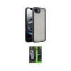 ieg™ iPhone 16E Kılıf Ahenk Çizgi Serisi - Şeffaf 360 Full Body Arka Koruyucu