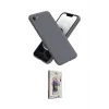 ieg™ iPhone 16E Kılıf Kozmos Yansıma Özel Seri - Siyah Bilvis 3D Cam Ekran Koruyucu