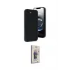 ieg™ iPhone 16E Kılıf Yankı Yansıma Özel Seri - Siyah Bilvis 3D Cam Ekran Koruyucu