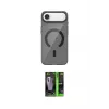 ieg™ iPhone 17 Air Kılıf Pusula Form Özel Seri - Şeffaf 360 Full Body Arka Koruyucu