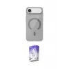 ieg™ iPhone 17 Air Kılıf Pusula Form Özel Seri - Siyah Bilvis 5in1 3D Magic Cam Ekran Koruyucu