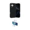 ieg™ iPhone 17 Kılıf Ahenk Serisi - Siyah 3D Antistatik Cam Ekran Koruyucu