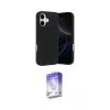 ieg™ iPhone 17 Kılıf Ahenk Serisi - Siyah Bilvis 5in1 3D Magic Cam Ekran Koruyucu