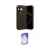 ieg™ iPhone 17 Kılıf Eksen Form Prime - Siyah Bilvis 5in1 3D Magic Cam Ekran Koruyucu