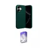 ieg™ iPhone 17 Kılıf Eksen Form Prime - Siyah Bilvis 5in1 3D Magic Cam Ekran Koruyucu