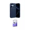 ieg™ iPhone 17 Kılıf Eksen Form Prime - Siyah Bilvis 5in1 5D Magic Hayalet Cam Ekran Koruyucu