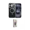 ieg™ iPhone 17 Kılıf Kıvılcım Form Prime - Siyah Bilvis 3D Cam Ekran Koruyucu