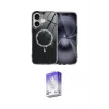 ieg™ iPhone 17 Kılıf Kıvılcım Form Prime - Siyah Bilvis 5in1 3D Magic Cam Ekran Koruyucu