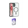 ieg™ iPhone 17 Kılıf Nova Işık Özel Seri - Siyah Bilvis 5in1 3D Magic Cam Ekran Koruyucu