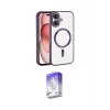 ieg™ iPhone 17 Kılıf Nova Işık Özel Seri - Siyah Bilvis 5in1 3D Magic Cam Ekran Koruyucu