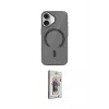 ieg™ iPhone 17 Kılıf Pusula Form Özel Seri - Siyah Bilvis 3D Cam Ekran Koruyucu