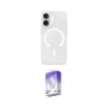ieg™ iPhone 17 Kılıf Pusula Form Özel Seri - Siyah Bilvis 5in1 3D Magic Cam Ekran Koruyucu
