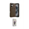 ieg™ iPhone 17 Kılıf Vadi Çizgi Prime - Siyah Bilvis 3D Cam Ekran Koruyucu