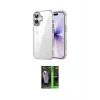 ieg™ iPhone 17 Kılıf Yörünge Form - Şeffaf 360 Full Body Arka Koruyucu