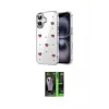 ieg™ iPhone 17 Kılıf Yörünge Form - Şeffaf 360 Full Body Arka Koruyucu