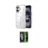 ieg™ iPhone 17 Kılıf Yörünge Form - Şeffaf 360 Full Body Arka Koruyucu