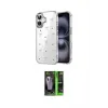 ieg™ iPhone 17 Kılıf Yörünge Form - Şeffaf 360 Full Body Arka Koruyucu