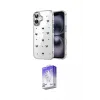 ieg™ iPhone 17 Kılıf Yörünge Form - Siyah Bilvis 5in1 3D Magic Cam Ekran Koruyucu