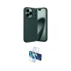 ieg™ iPhone 17 Pro Kılıf Eksen Form Prime - Siyah 3D Antistatik Seramik Nano Ekran Koruyucu