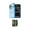 ieg™ iPhone 17 Pro Kılıf Kıvılcım Form Prime - Şeffaf 360 Full Body Arka Koruyucu