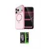 ieg™ iPhone 17 Pro Kılıf Kıvılcım Form Prime - Şeffaf 360 Full Body Arka Koruyucu